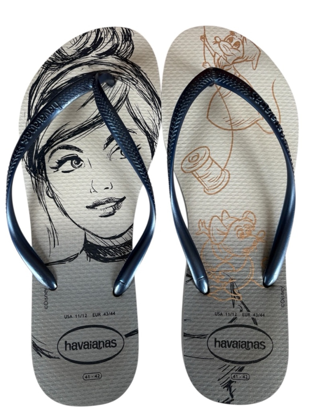 🔴 Havaianas Slim Disney Cinderella Sketch Flip Flops Women’s 11/12